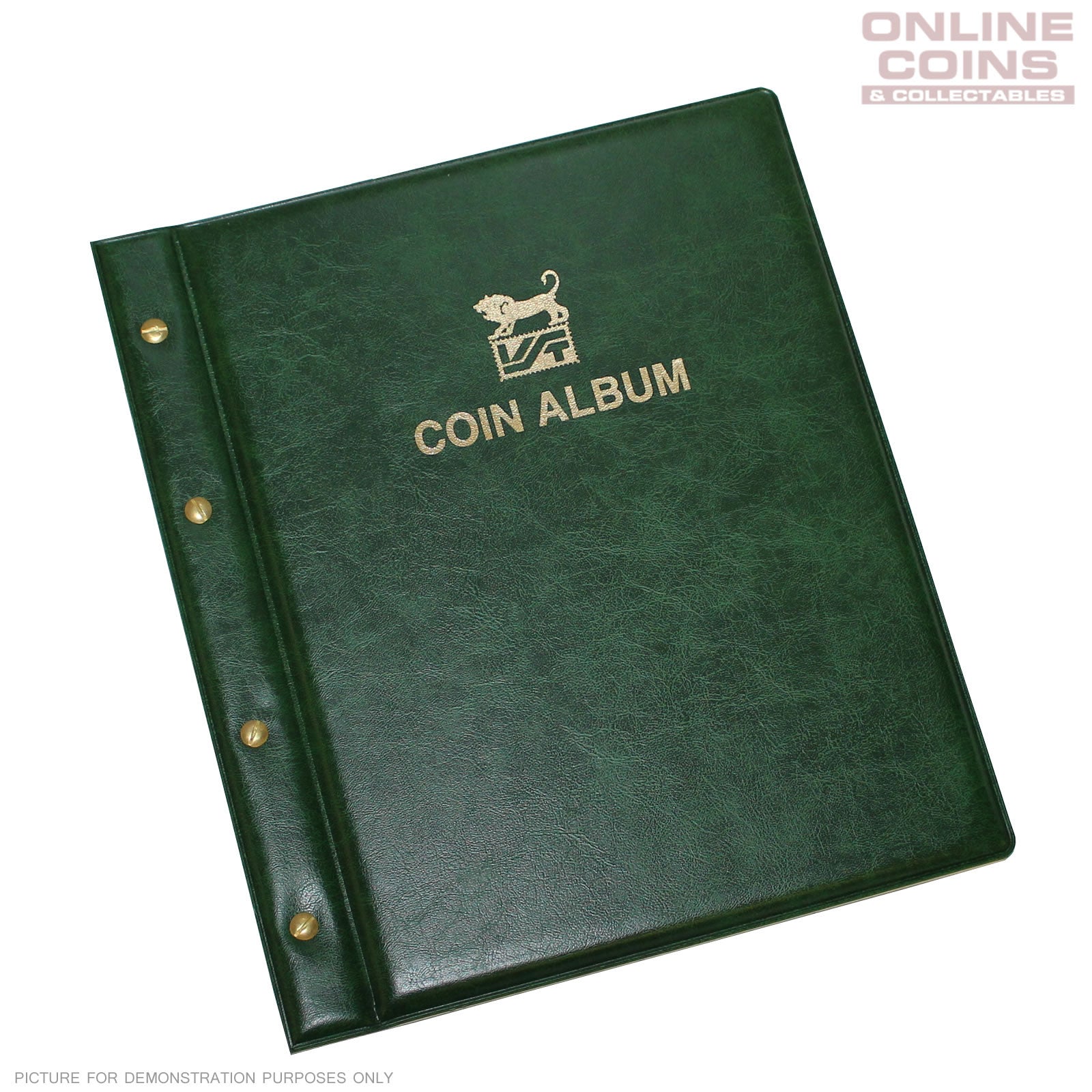 VST Coin Album Padded leatherette Cover Including 6 Coin Album Pages - Green